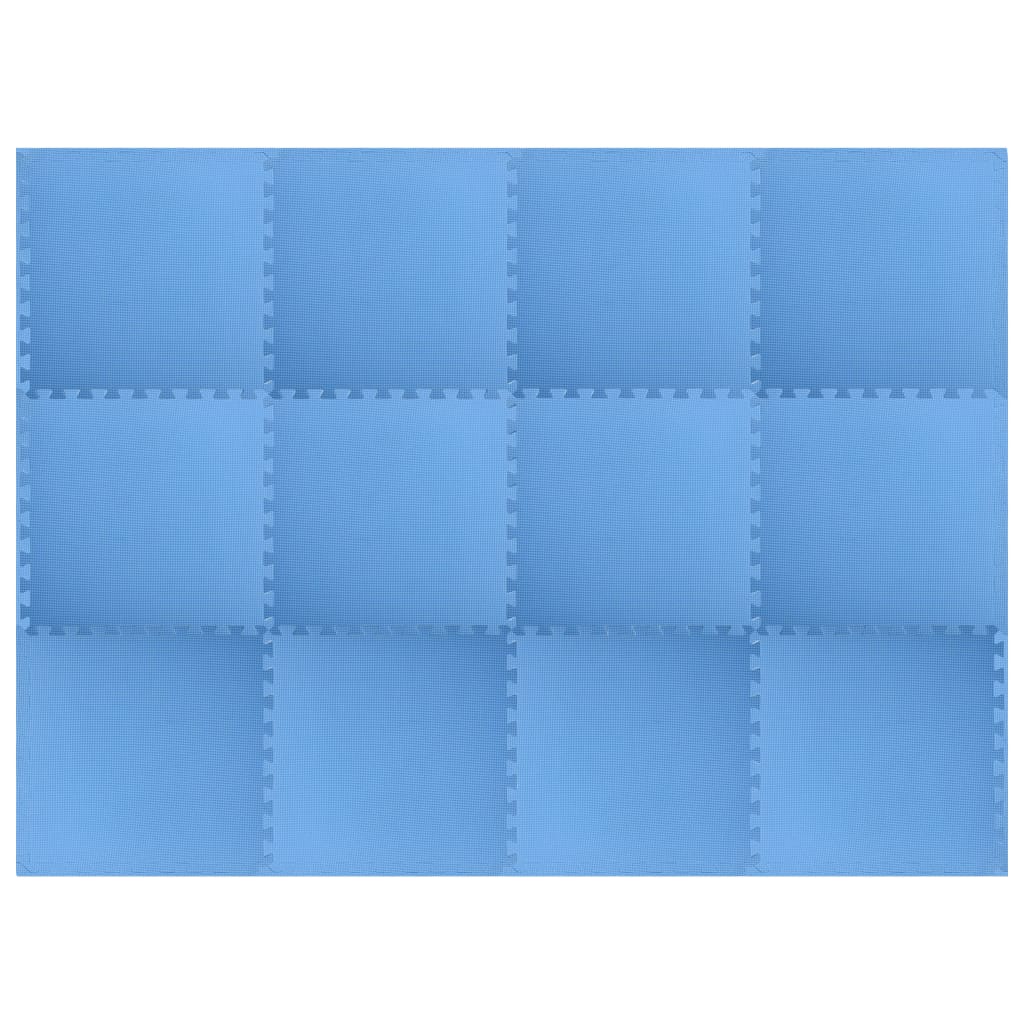vidaXL Talne podloge 12 kosov 4,32 ㎡ EVA pena modre barve