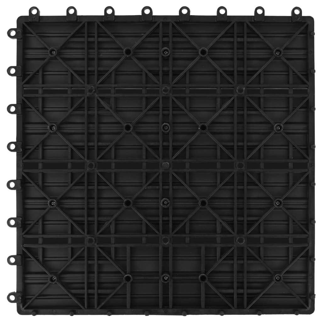 vidaXL Talne plošče 11 kosov WPC 30x30 cm 1 m² črne