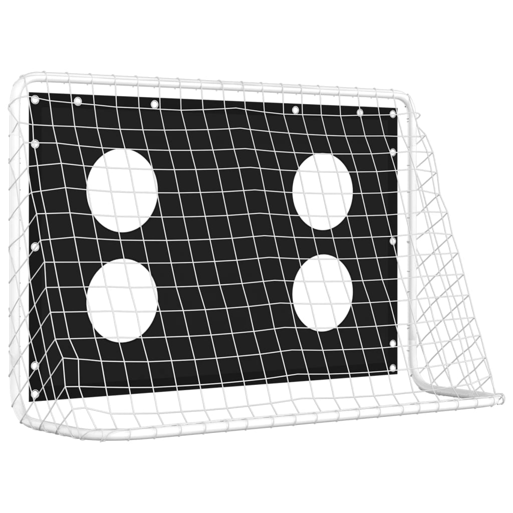 vidaXL Nogometni gol z mrežo za trening jeklo 184x61x122 cm