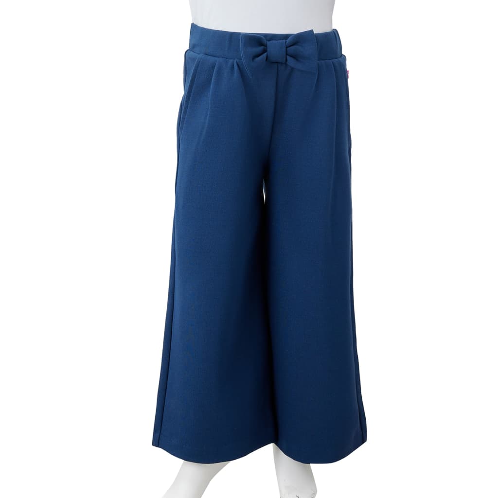Otroške hlače s širokimi hlačnicami mornarsko modre 92