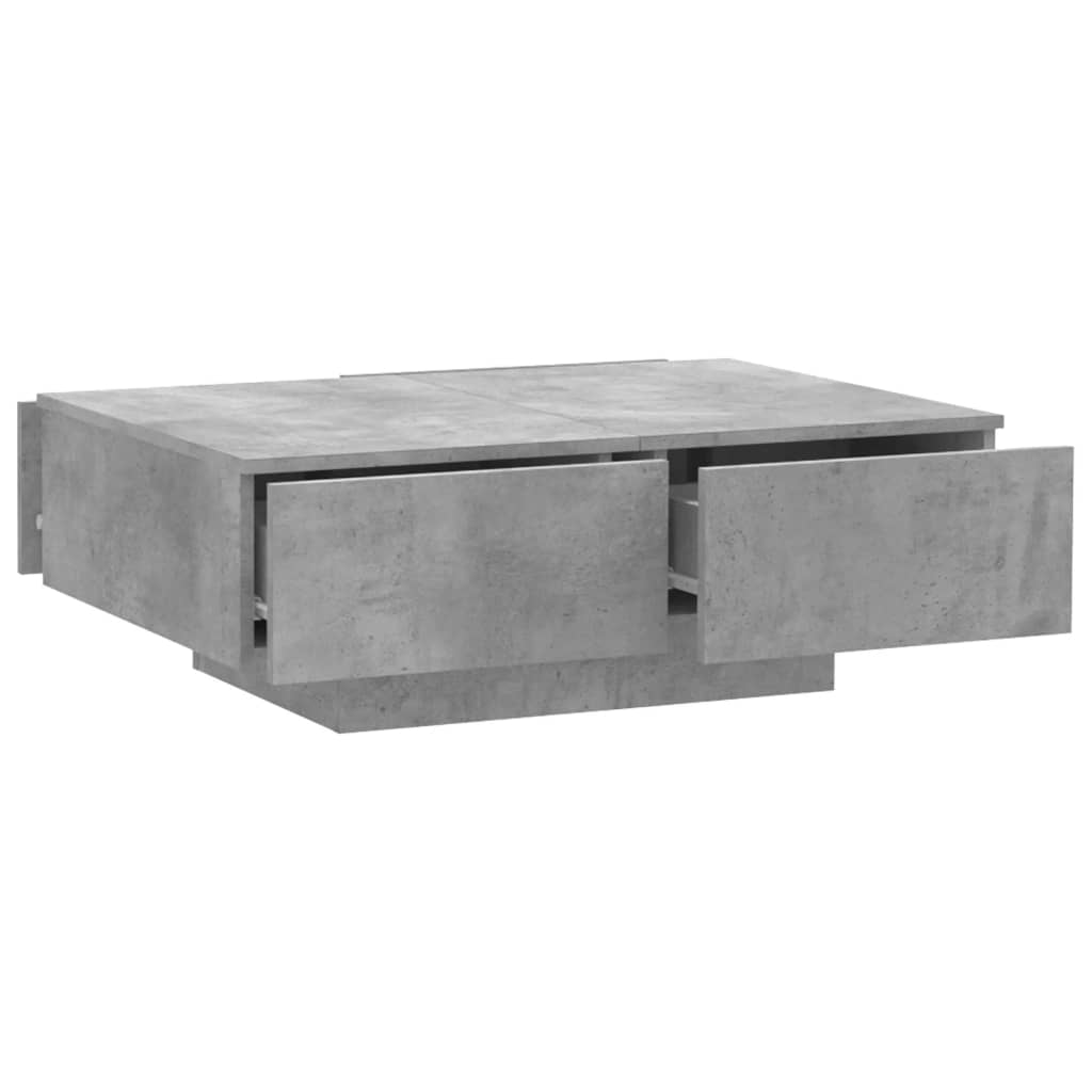 vidaXL Klubska mizica betonsko siva 90x60x31 cm iverna plošča