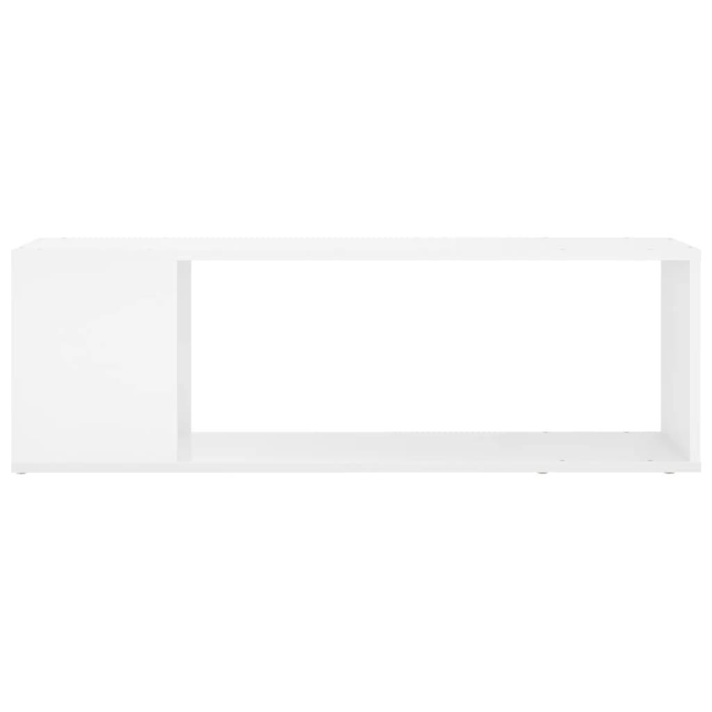 vidaXL TV omarica visok sijaj bela 100x24x32 cm iverna plošča