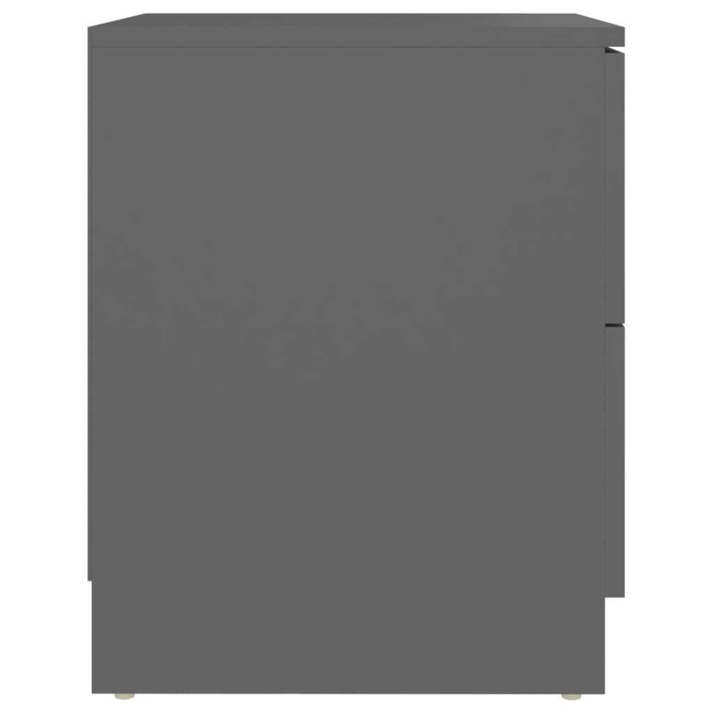 vidaXL Nočna omarica 2 kosa siva 40x40x50 cm iverna plošča