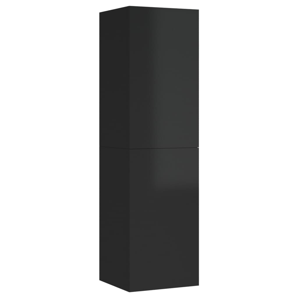 vidaXL TV omarica 2 kosa visok sijaj črna 30,5x30x110 cm iverna plošča
