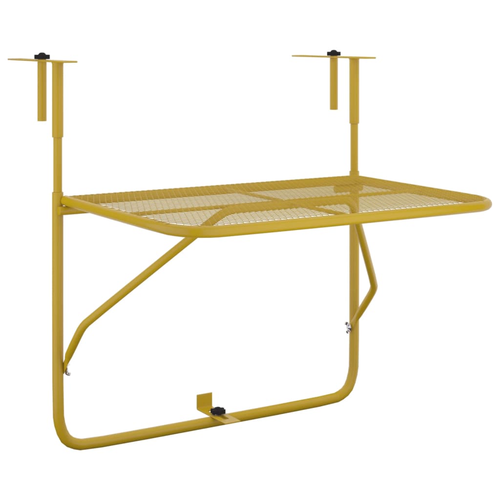 vidaXL Balkonska mizica zlata 60x40 cm jeklo