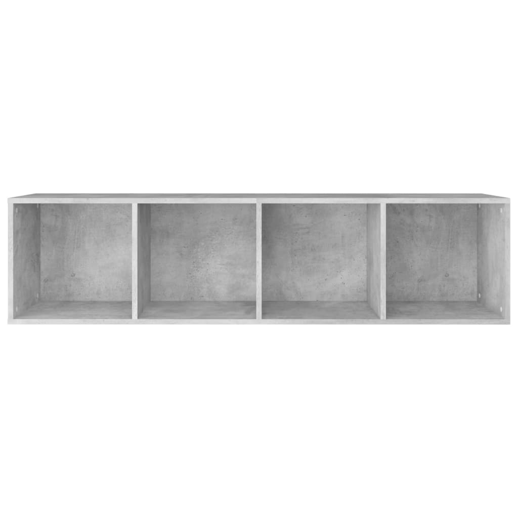 vidaXL Knjižna / TV omara betonsko siva 36x30x143 cm iverna plošča