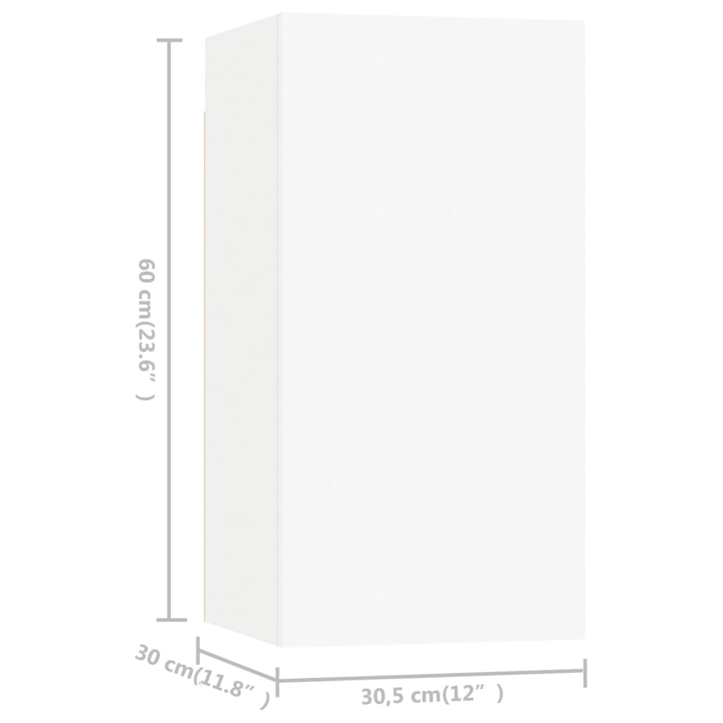 vidaXL TV omarice 7 kosov bele 30,5x30x60 cm iverna plošča