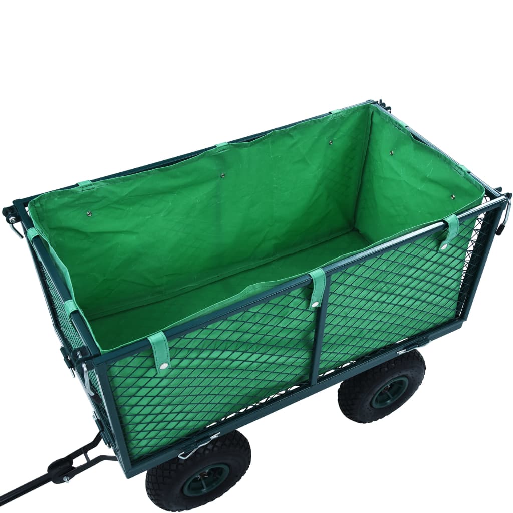 vidaXL Podloga za vrtni voziček zeleno blago