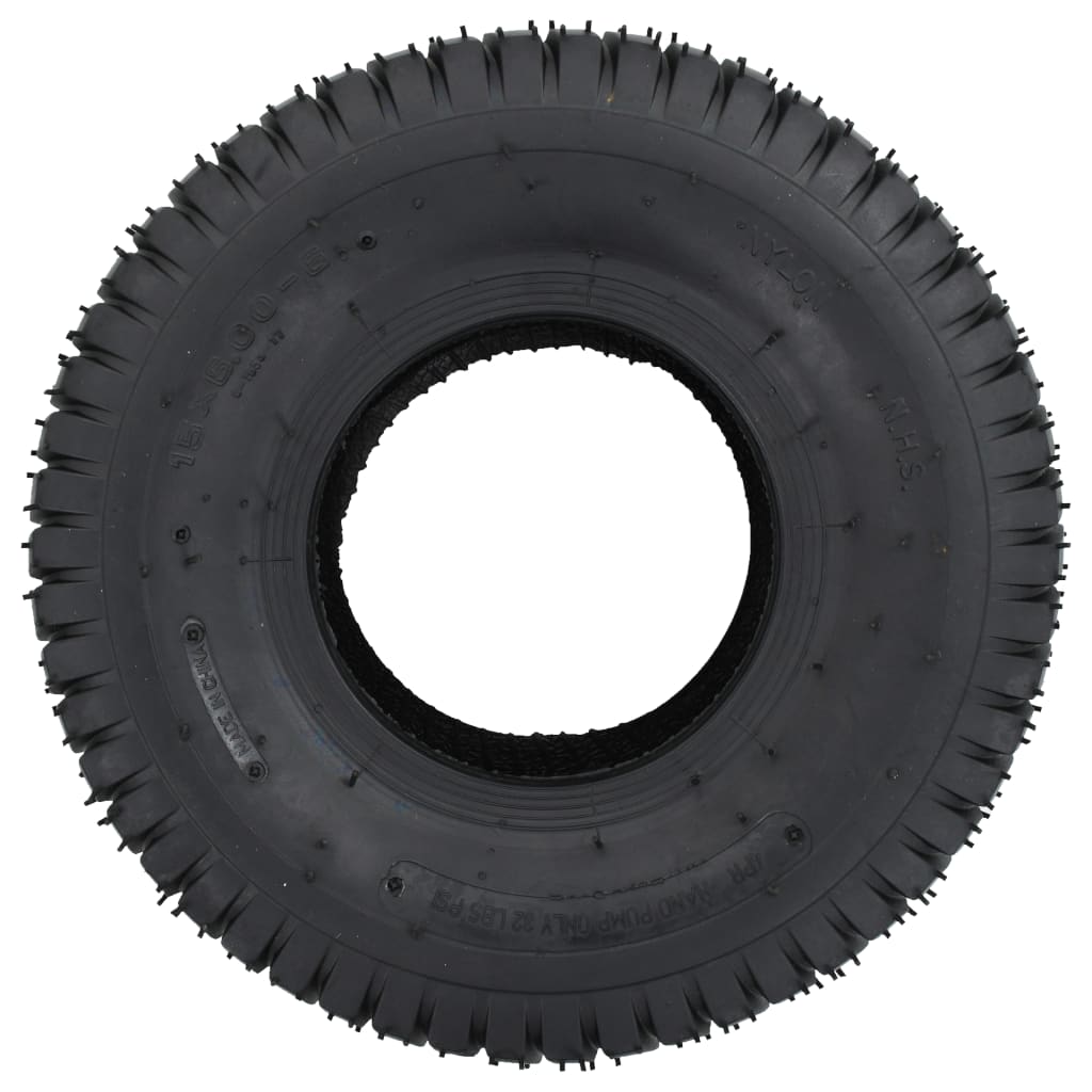 vidaXL Zračnice in pnevmatike za samokolnico 4 kosi 15x6.00-6 4PR guma