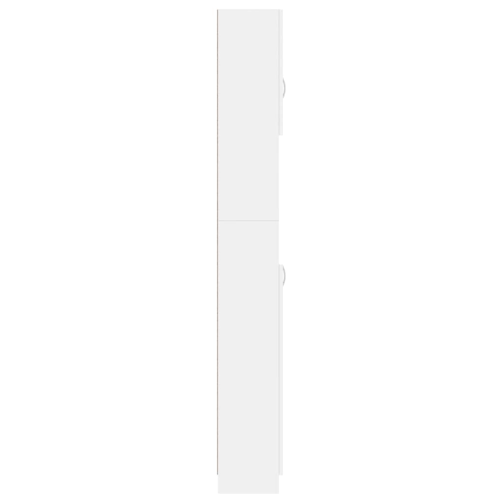 vidaXL Kopalniška omarica bela 32x25,5x190 cm iverna plošča