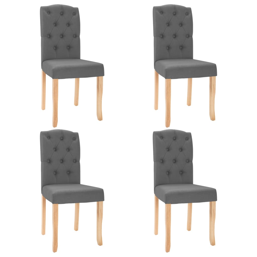 vidaXL Jedilni stoli 4 kosi temno sivo blago
