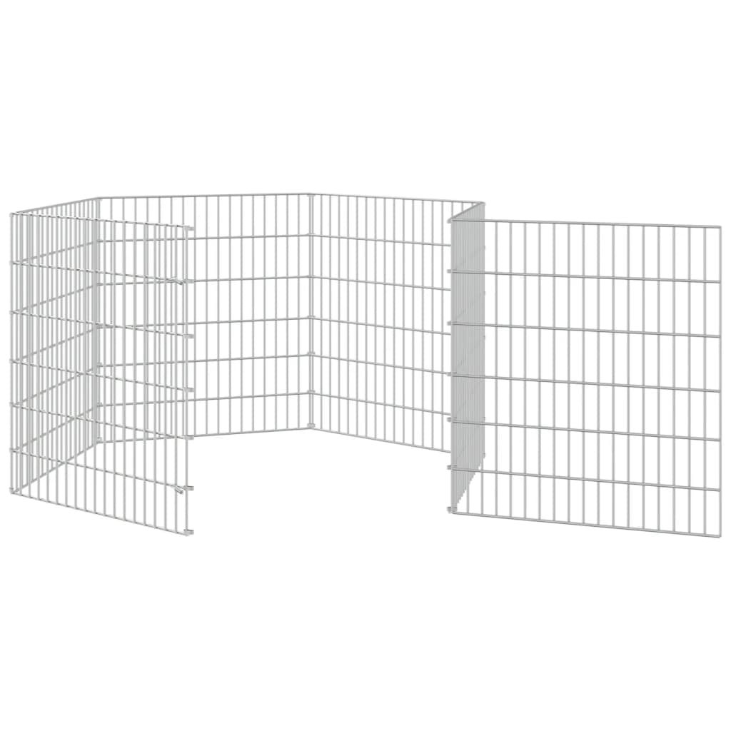 vidaXL 6-delna ograda za zajce 54x60 cm pocinkano železo