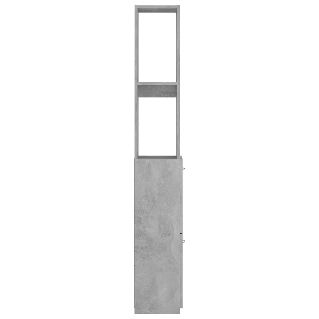vidaXL Kopalniška omarica betonsko siva 25x26,5x170 cm inženirski les