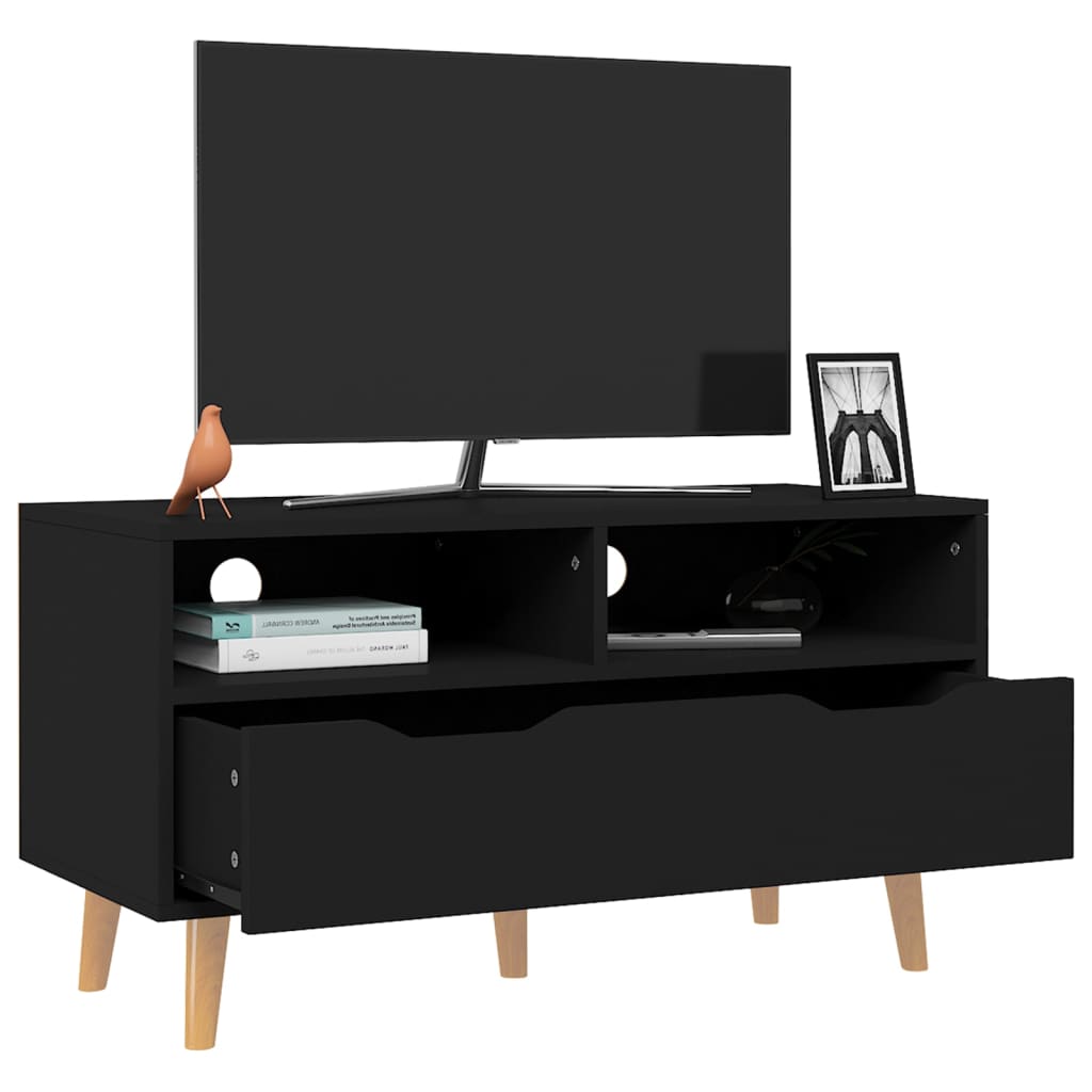 vidaXL TV omarica črna 90x40x48,5 cm inženirski les