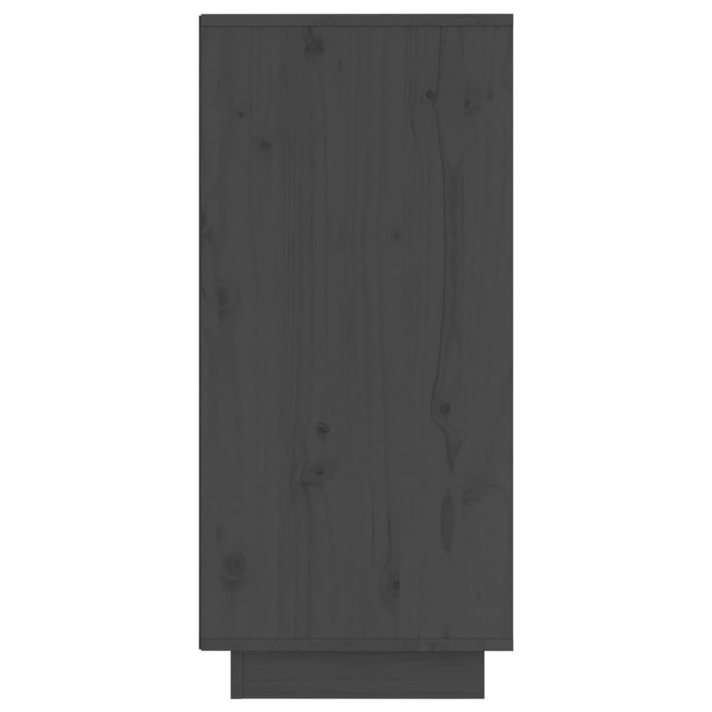 vidaXL Komoda siva 31,5x34x75 cm trdna borovina