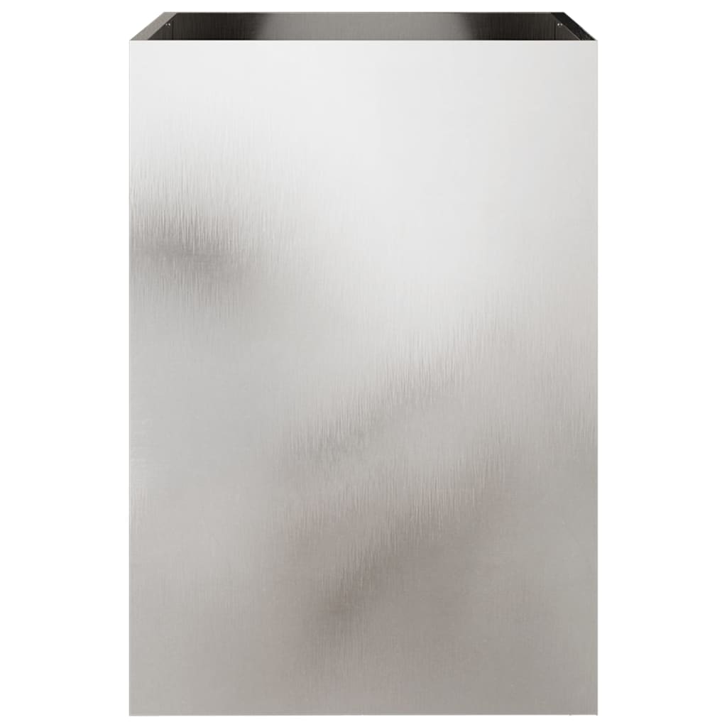 vidaXL Cvetlično korito srebrno 52x48x75 cm nerjaveče jeklo