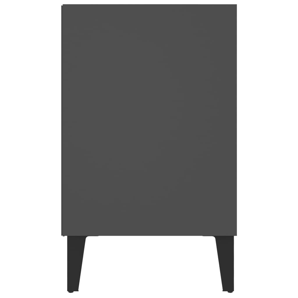 vidaXL TV omarica s kovinskimi nogami siva 103,5x30x50 cm