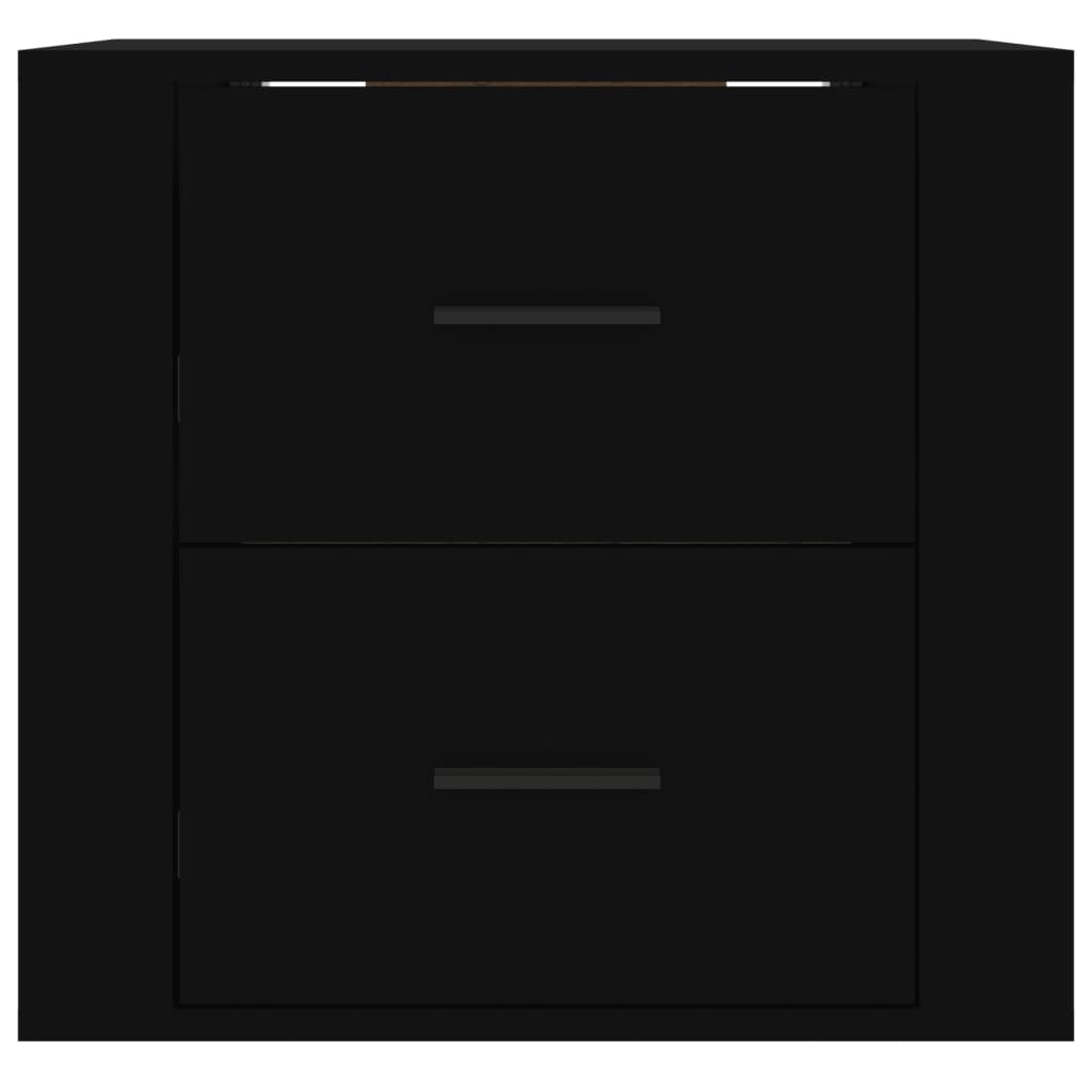 vidaXL Stenska nočna omarica črna 50x36x47 cm