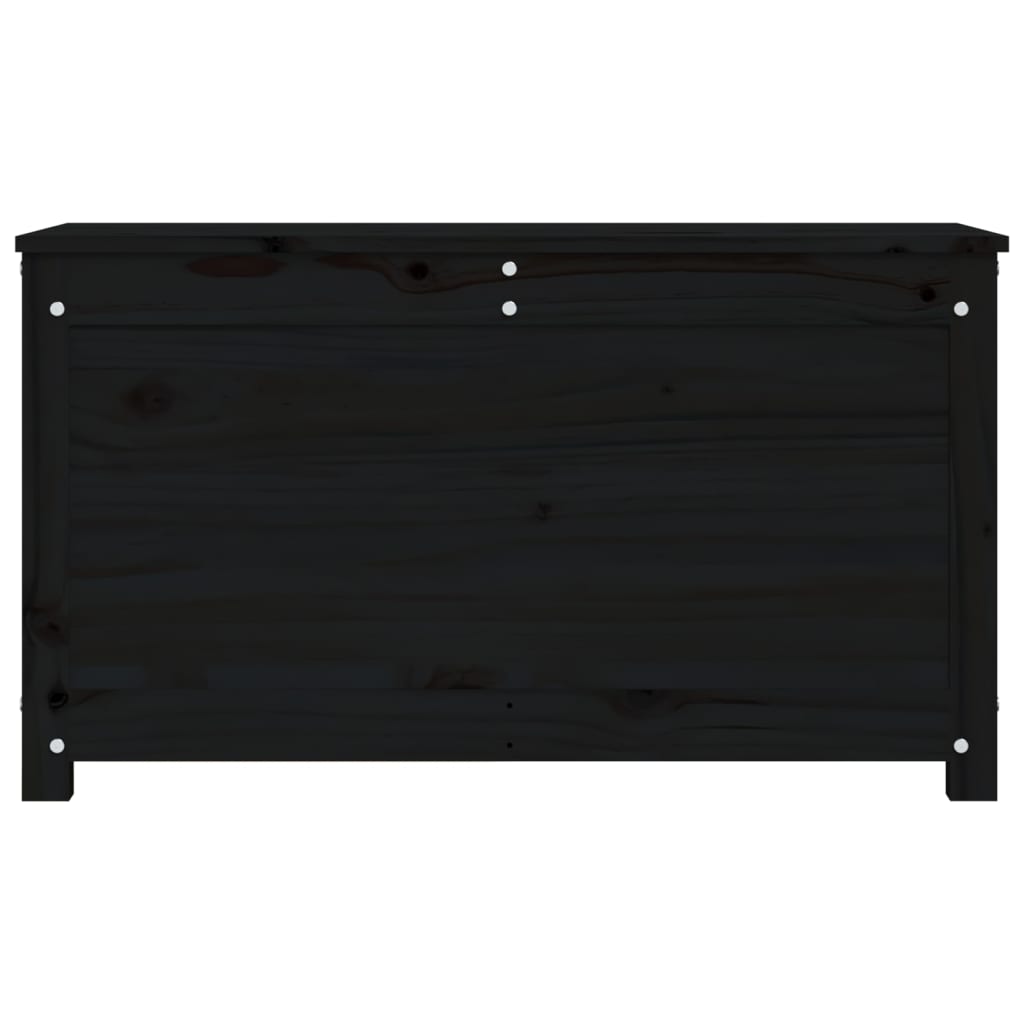 vidaXL Škatla za shranjevanje črna 80x40x45,5 cm trdna borovina