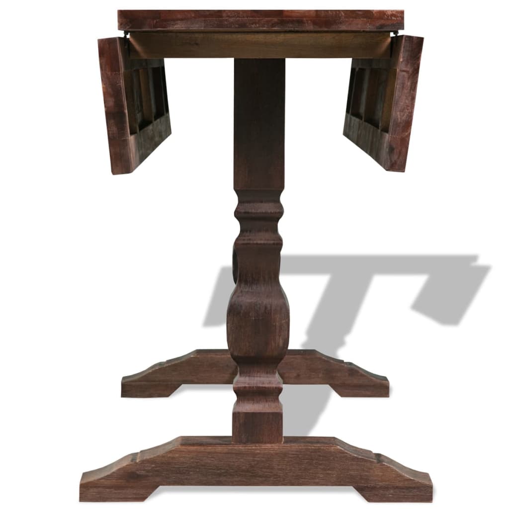 vidaXL Zložljiva dvojna miza masiven akacijev les 180x80x75 cm