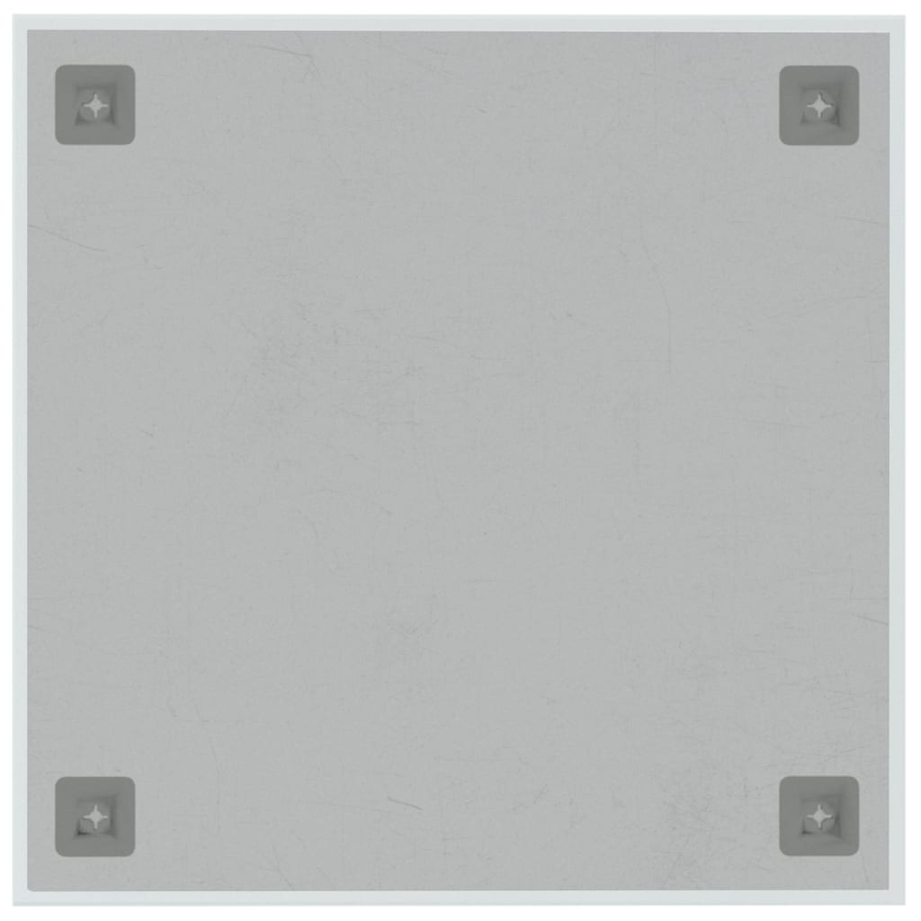 vidaXL Stenska magnetna tabla bela 40x40 cm kaljeno steklo