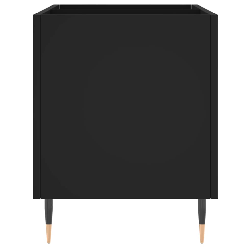 vidaXL Omarica za gramofonske plošče črna 74,5x38x48 cm inženirski les