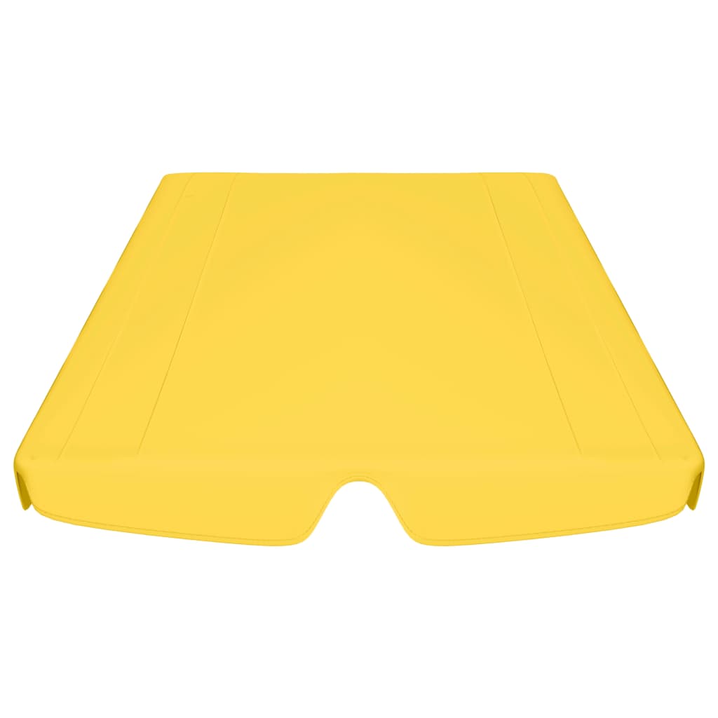 vidaXL Streha za vrtno gugalnico rumena 188/168x145/110 cm