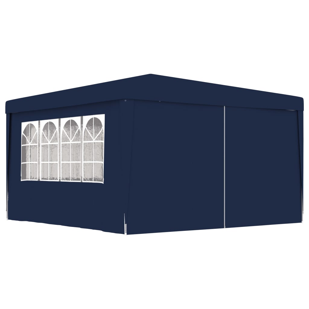 vidaXL Profesionalen vrtni šotor s stranicami 4x4 m moder 90 g/m²