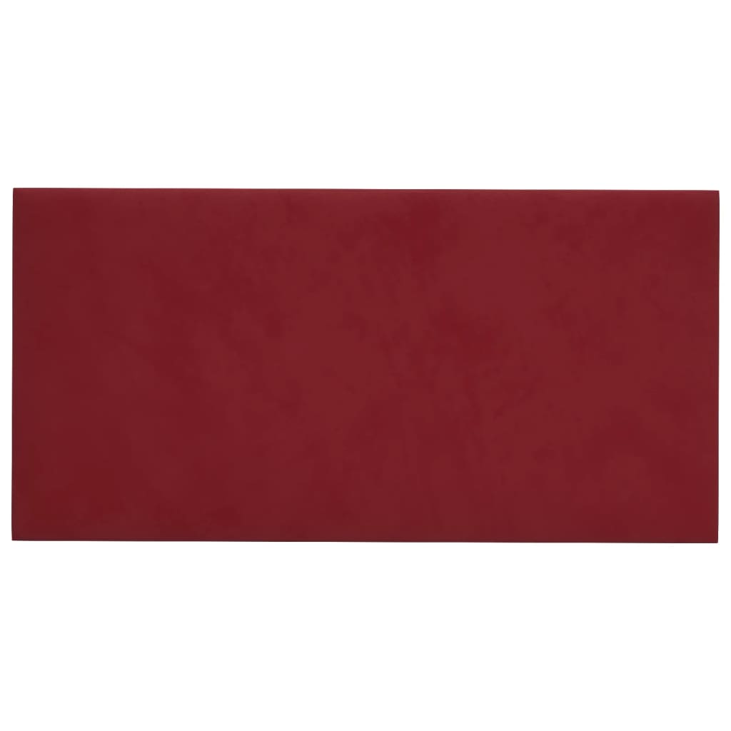 vidaXL Stenski paneli 12 kosov vinsko rdeči 30x15 cm žamet 0,54 m²
