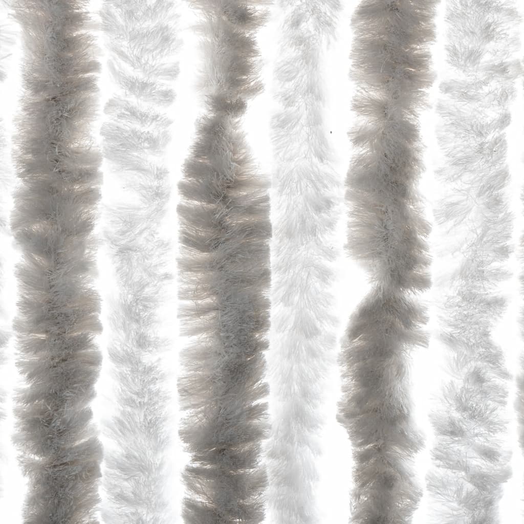 vidaXL Zavesa proti mrčesu svetlo siva in bela 100x220 cm šenilja