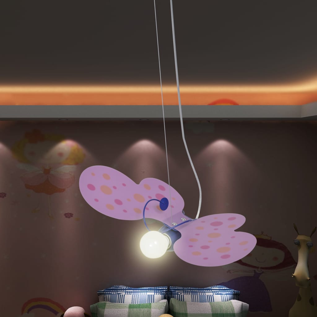 Metulj viseča stropna svetilka za otroško sobo