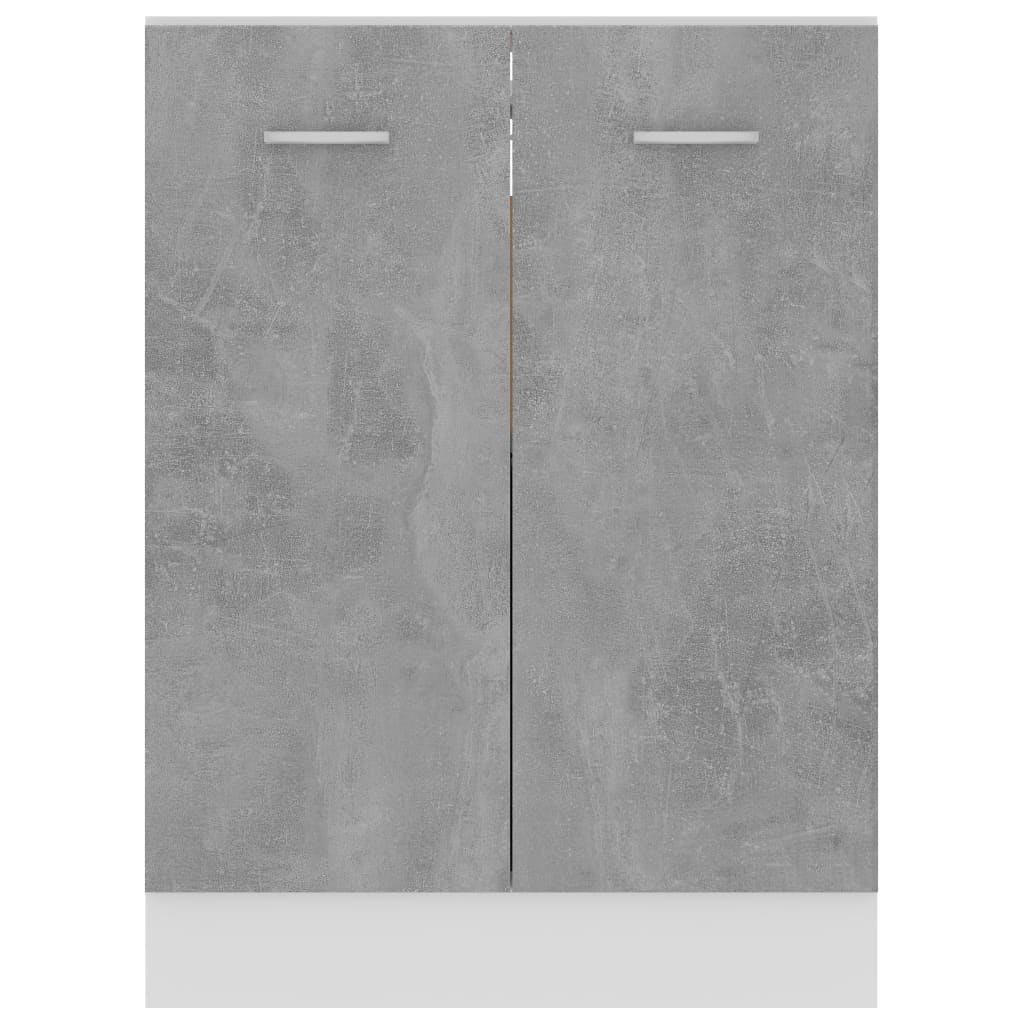 vidaXL Spodnja omarica betonsko siva 60x46x81,5 cm iverna plošča