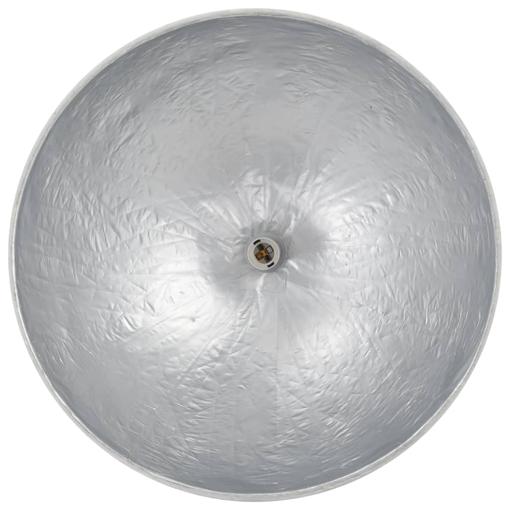 vidaXL Viseča svetilka bela in srebrna Ø50 cm E27