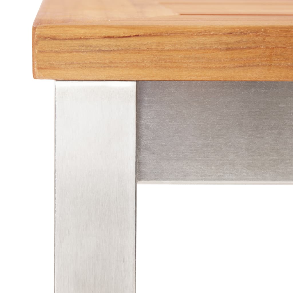 vidaXL Barska miza 120x60x105 cm akacijev les in nerjaveče jeklo