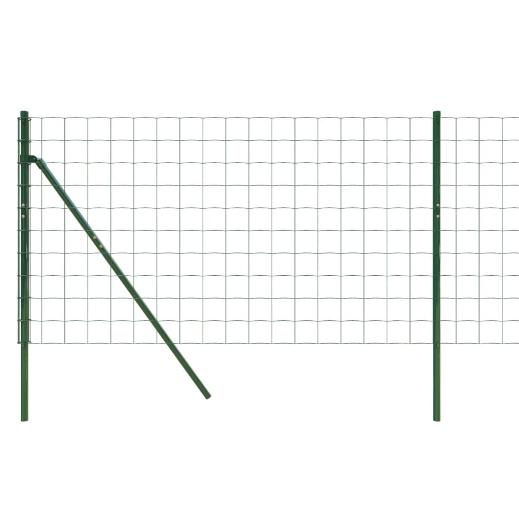 vidaXL Ograja iz žične mreže zelena 0,8x25 m pocinkano jeklo