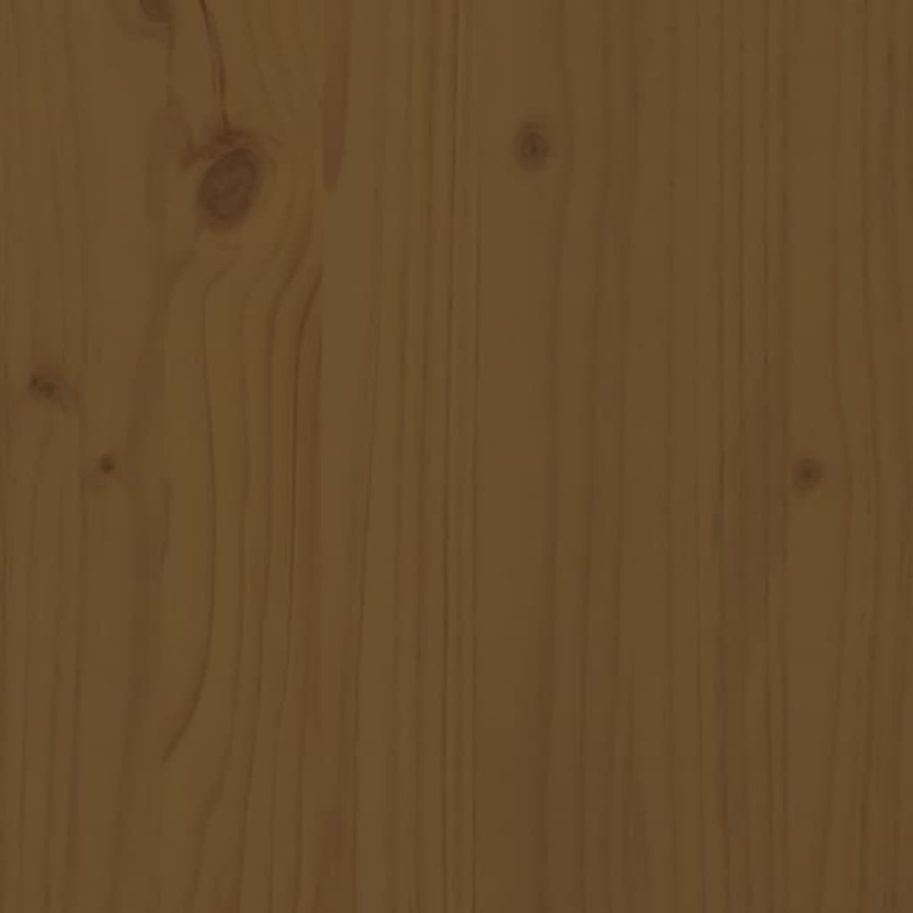 vidaXL Posteljno vzglavje medeno rjavo 105,5x4x100 cm trdna borovina