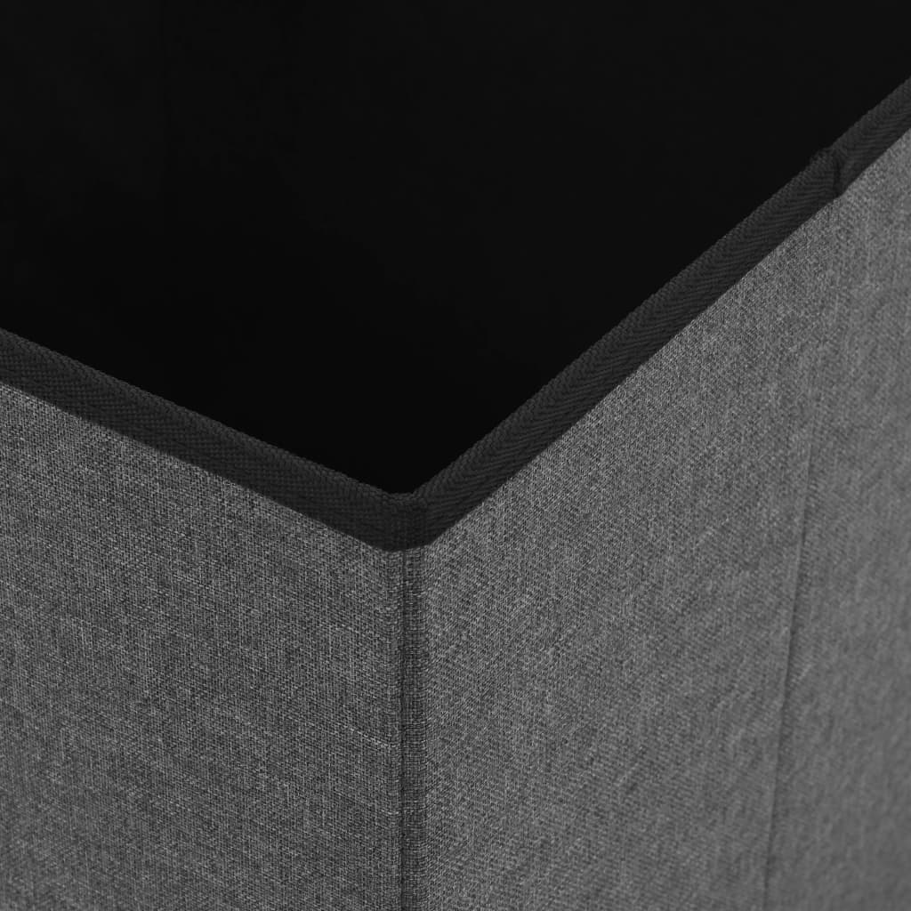 vidaXL Zložljiv stolček s prostorom za shranjevanje 2 kosa temno siv