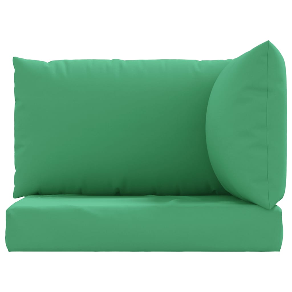vidaXL Blazine za kavč iz palet 3 kosi zeleno blago