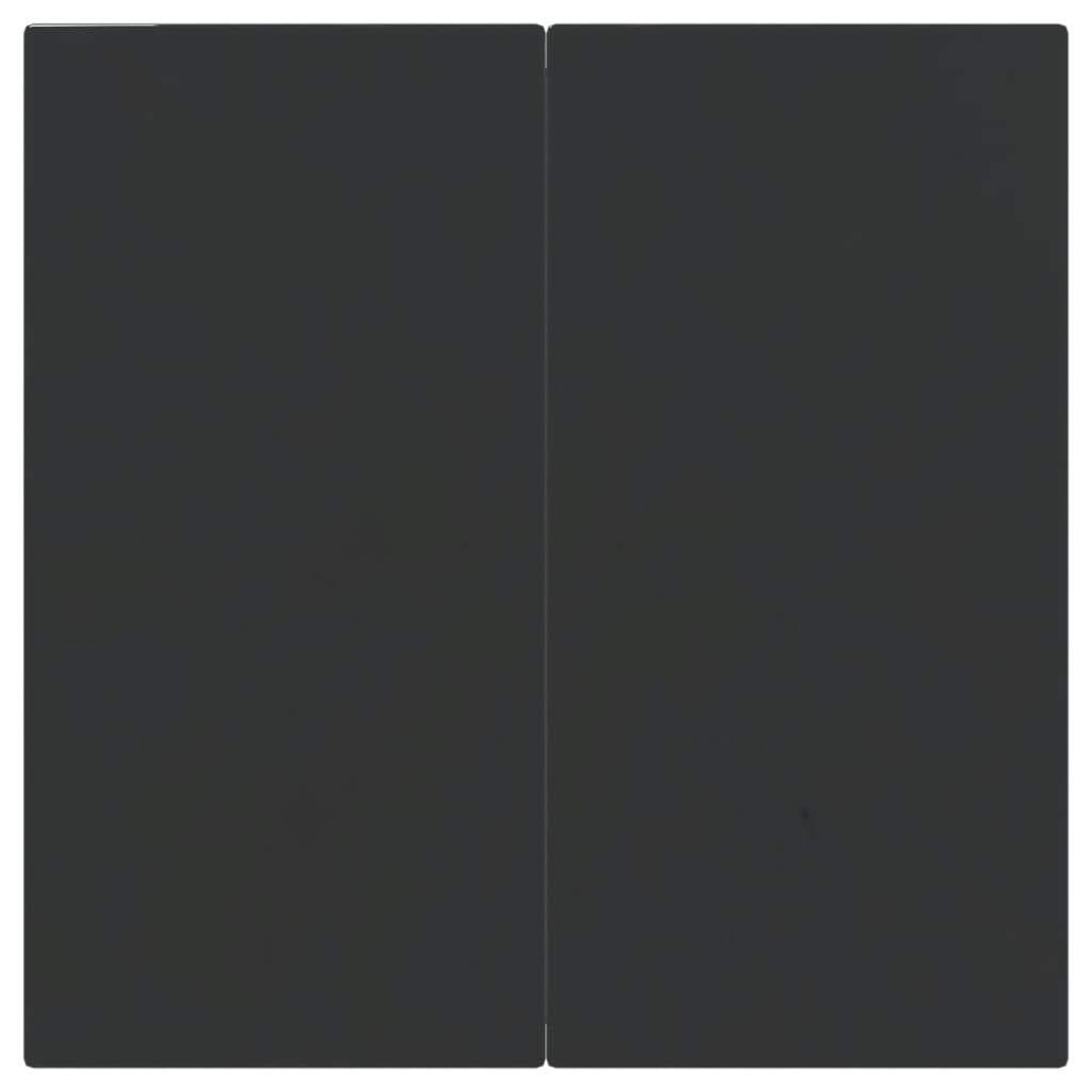 vidaXL Vrtna jedilna garnitura 5-delna črn in siv poli ratan