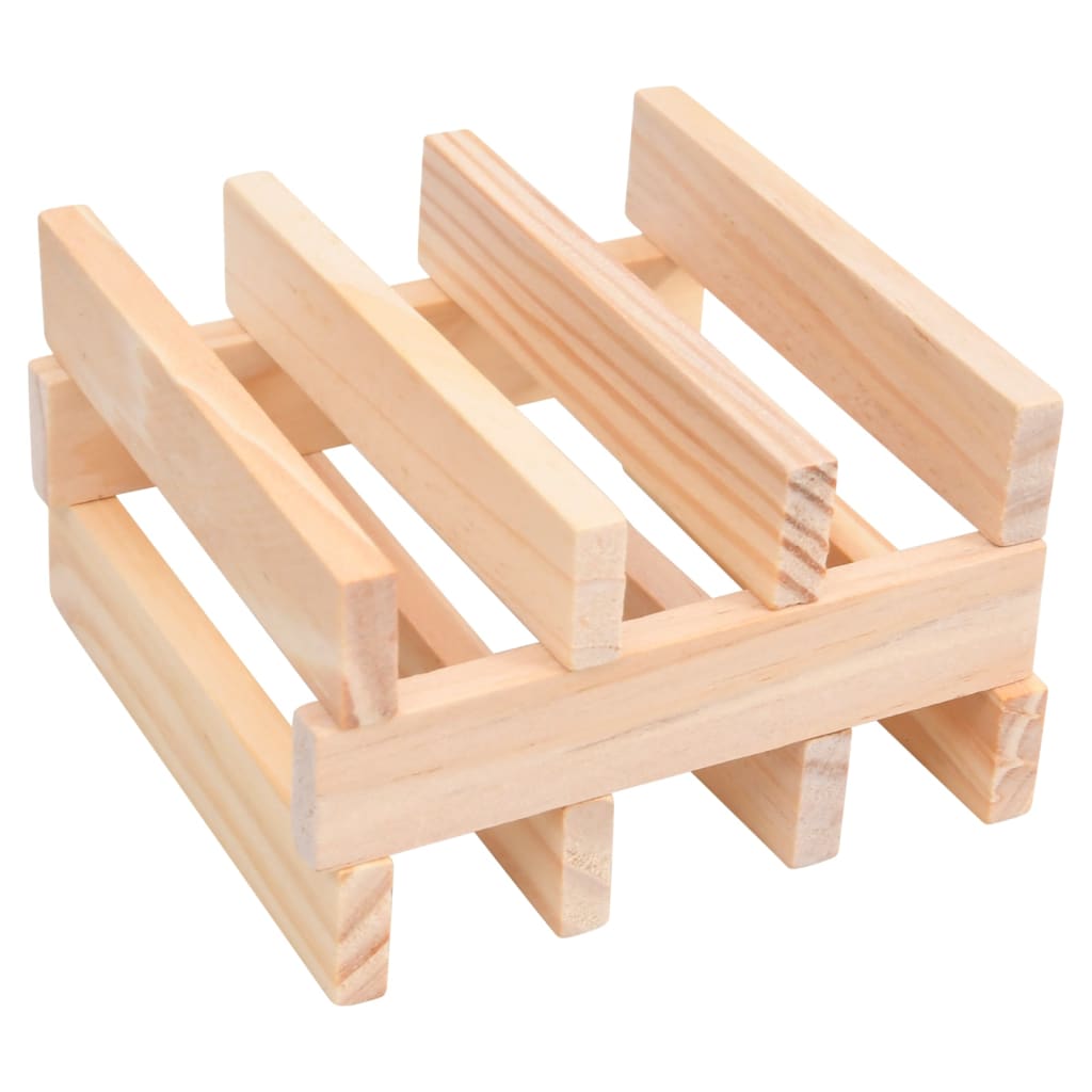 vidaXL 150-delni komplet lesenih kock za sestavljanje borovina