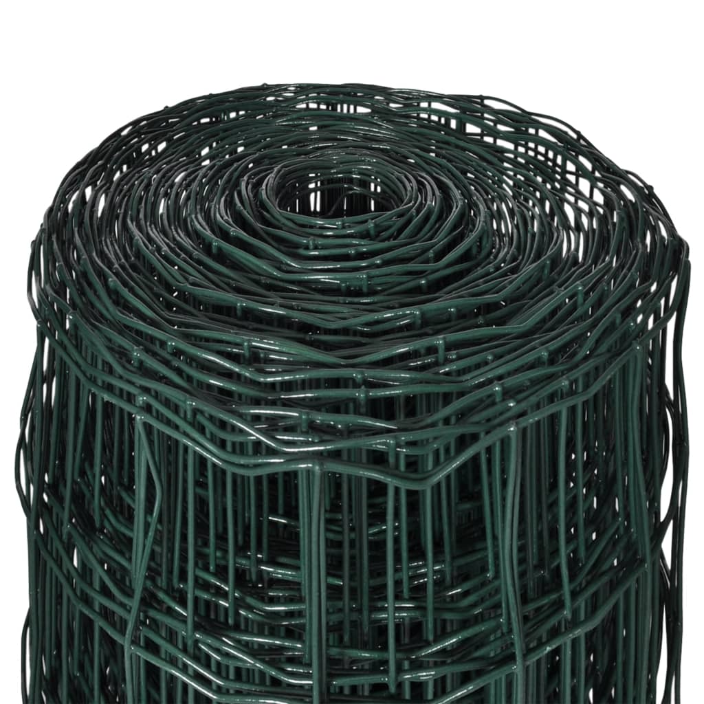 vidaXL Evro ograja iz jekla 10 x 1,5 m zelena