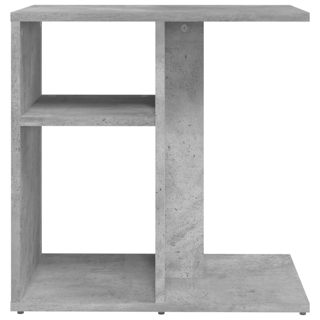 vidaXL Stranska mizica betonsko siva 50x30x50 cm iverna plošča