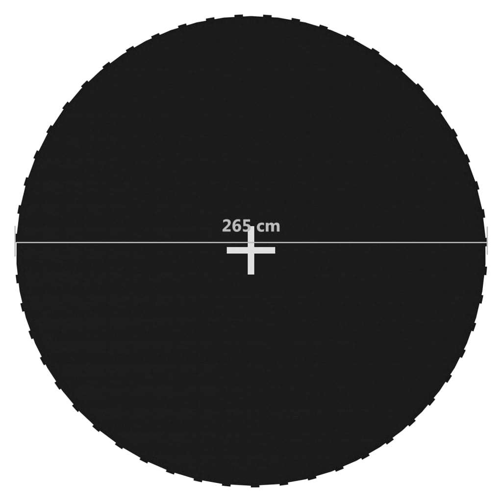 vidaXL Skakalna podloga iz blaga črna za 3,05 m okrogel trampolin