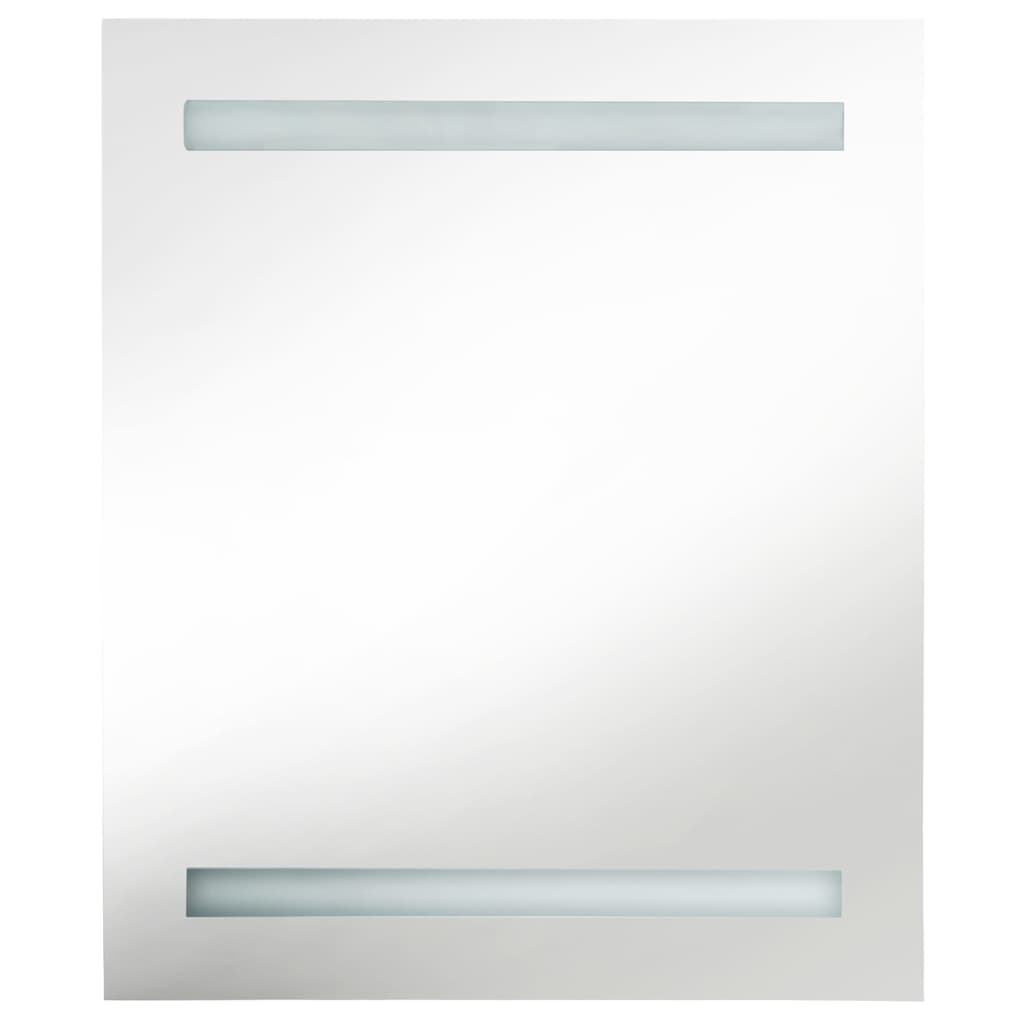 vidaXL LED kopalniška omarica z ogledalom hrast 50x14x60 cm