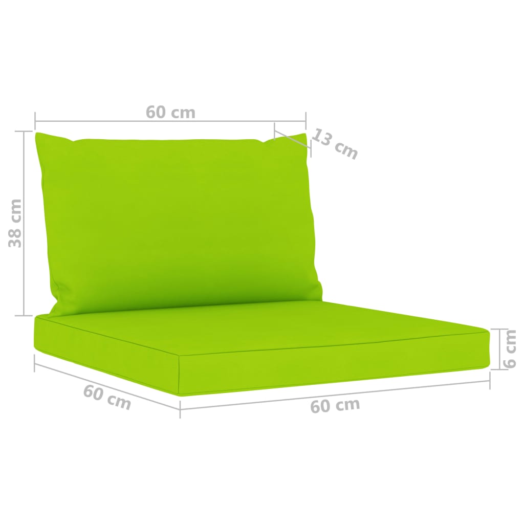 vidaXL Vrtni kavč trosed s svetlo zelenimi blazinami