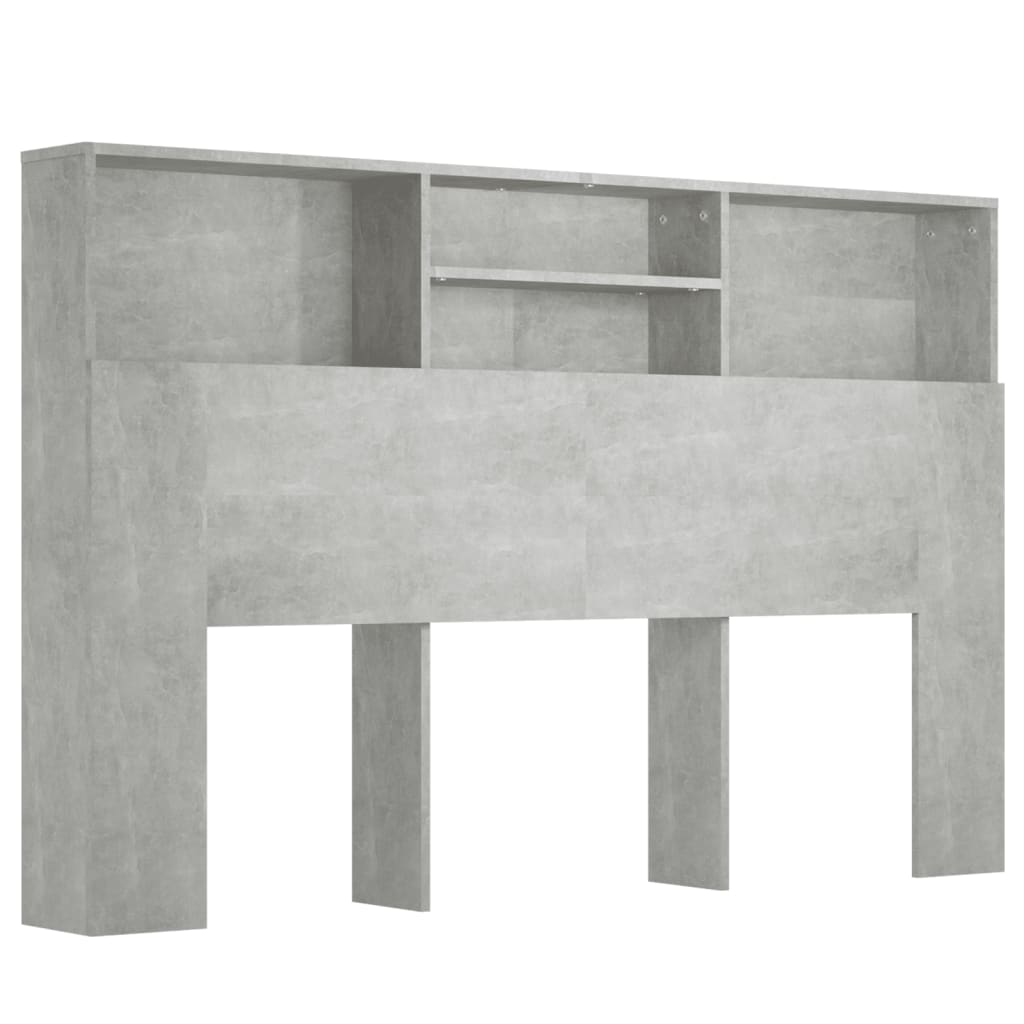 vidaXL Vzglavna omarica betonsko siva 160x19x103,5 cm
