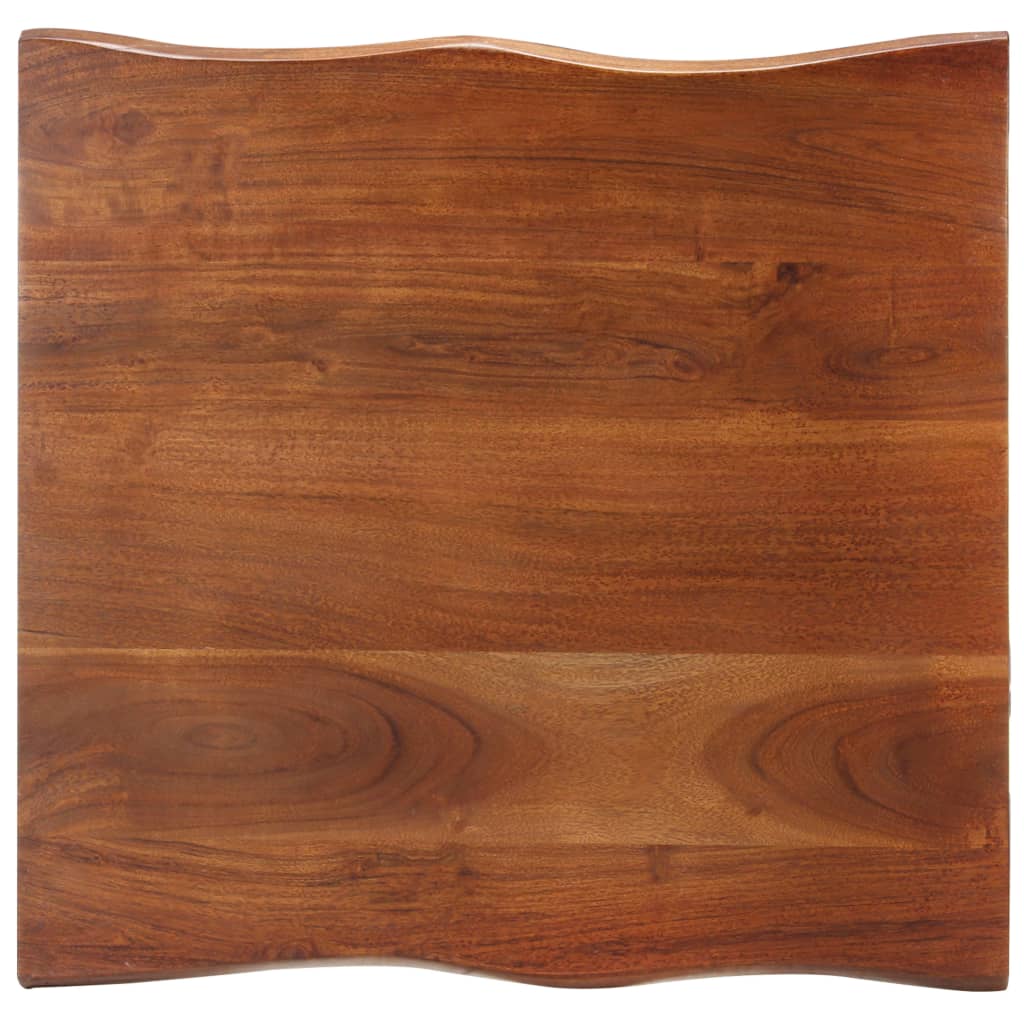 vidaXL Klubska mizica z živimi robovi 60x60x40 cm trden akacijev les
