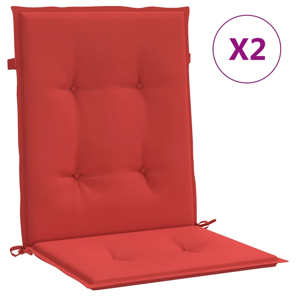 vidaXL Blazine za vrtne stole 2 kosa rdeče 100x50x3 cm