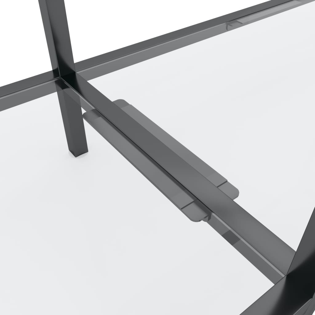 vidaXL Konzolna mizica prozorna 180x35x75,5 cm kaljeno steklo