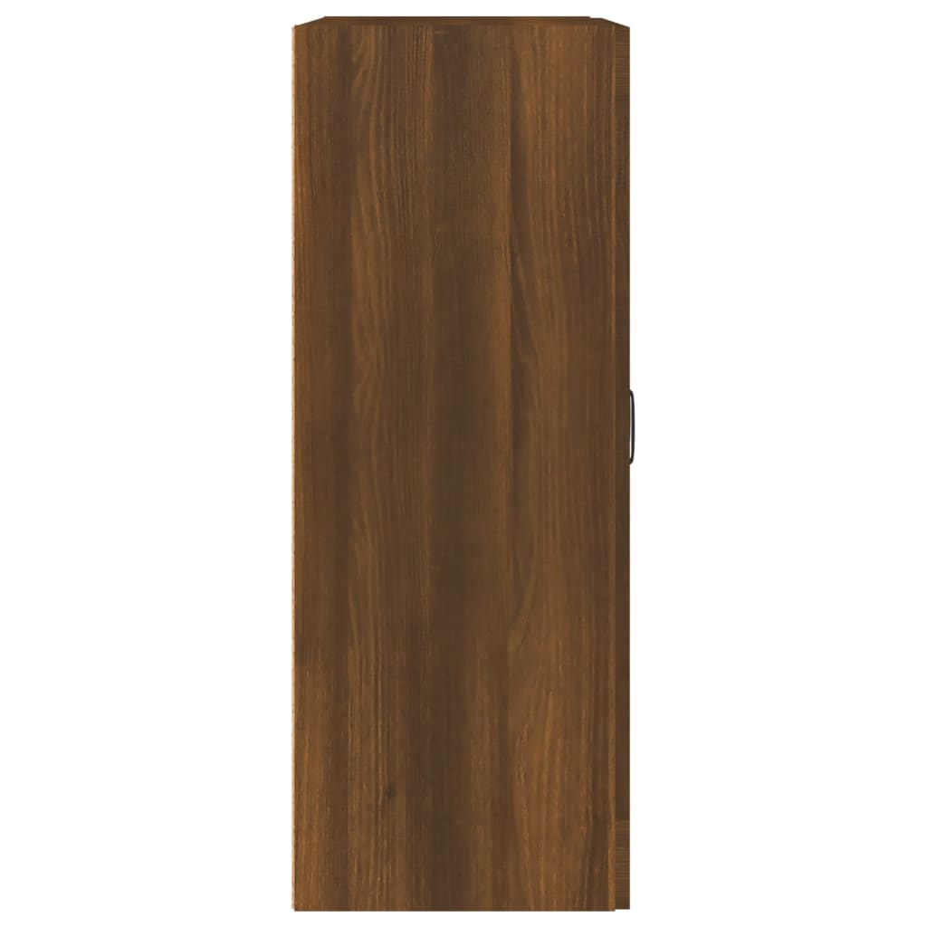 vidaXL Viseča stenska omarica rjav hrast 69,5x32,5x90 cm